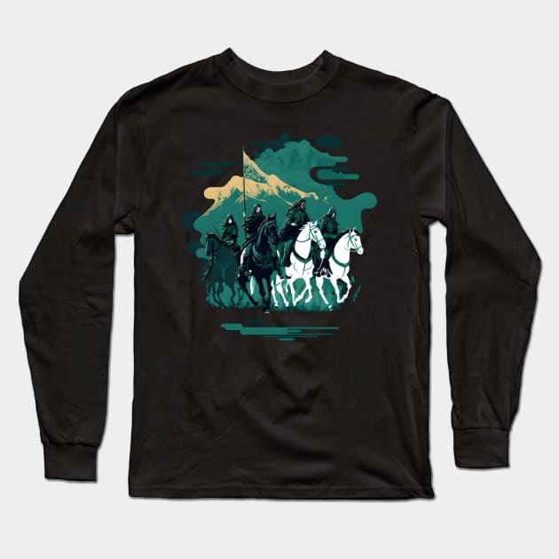 The Rohan Cavalry - Riders - Fantasy Long Sleeve T-Shirt by Fenay-Designs